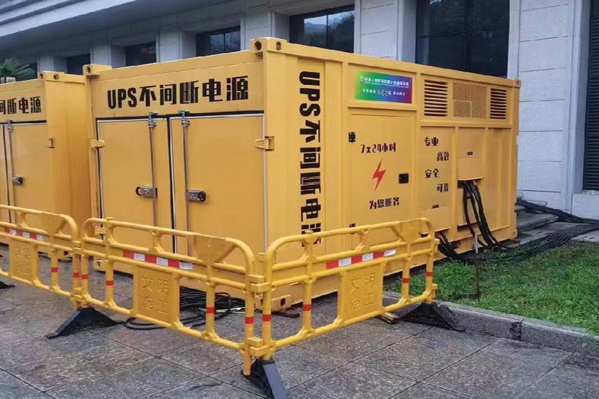 印台发电机租赁施工现场