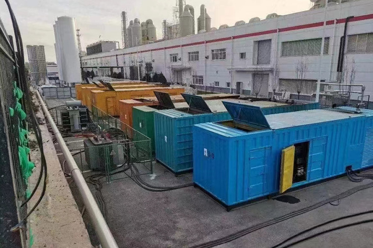 印台发电机租赁施工现场